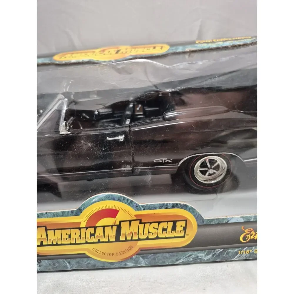 💥 GTX BLACK 1969 HEMI 1/18 CONVERTIBLE PLYMOUTH 32020 AMERICAN ERTL CAST